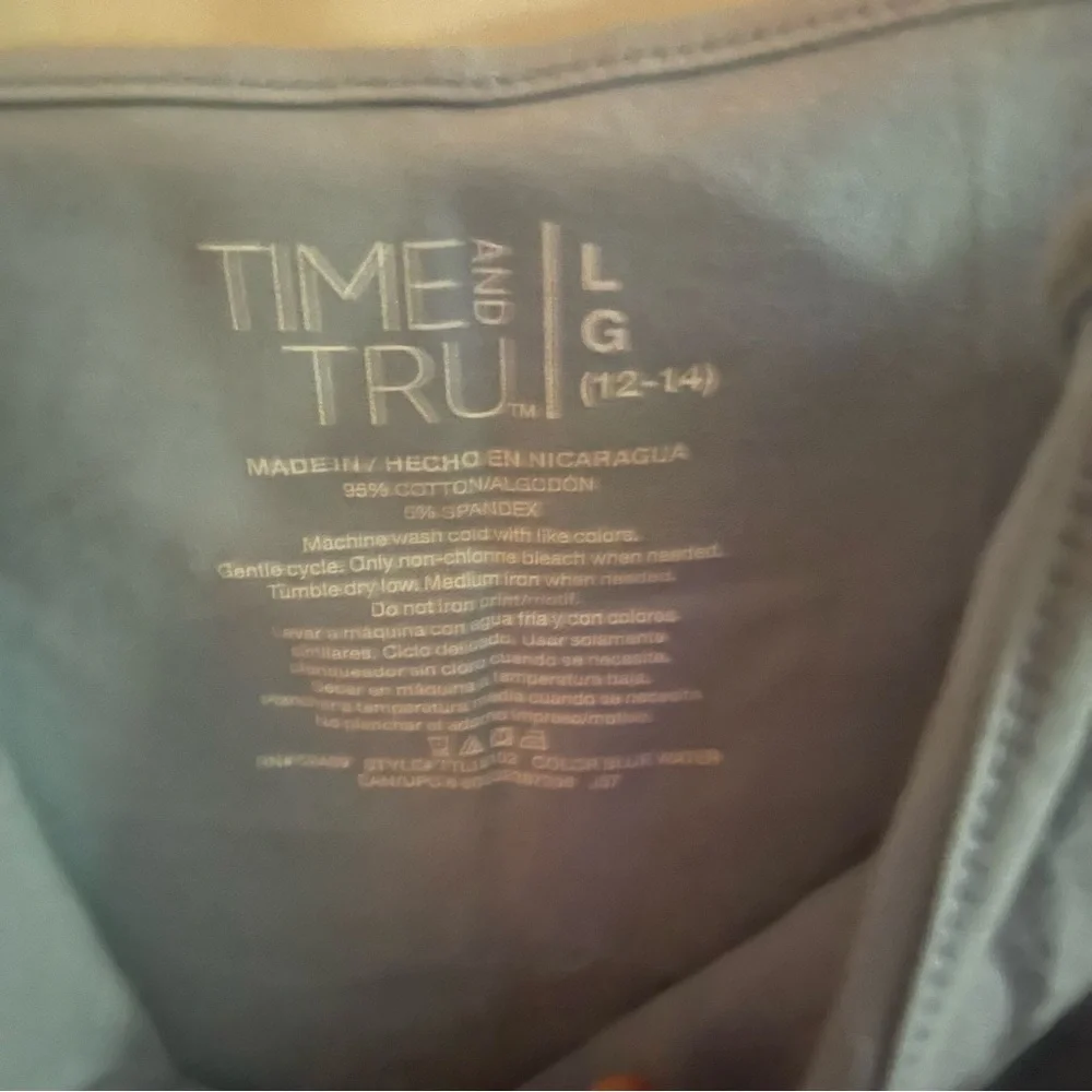 New Woman’s Sky Blue Time and Tru Minimalist Athletic Plain Cami Tank Top - Picture 7 of 9